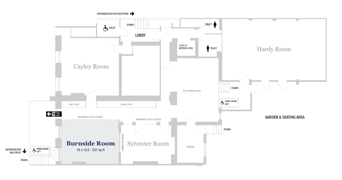 Floorplan of meeting room facilities